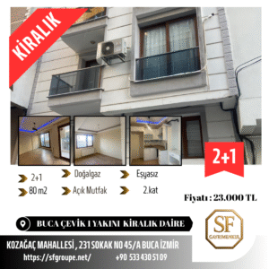 Buca Atatürk Mahallesi Bir Artı Bir Kiralık Daire